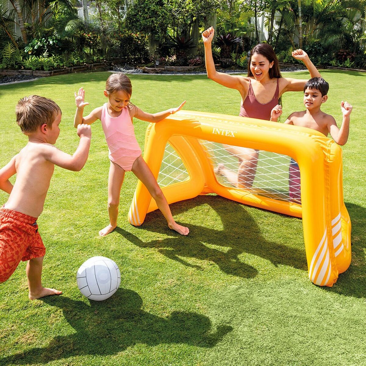 Uppblåsbart mål Intex Orange - 5