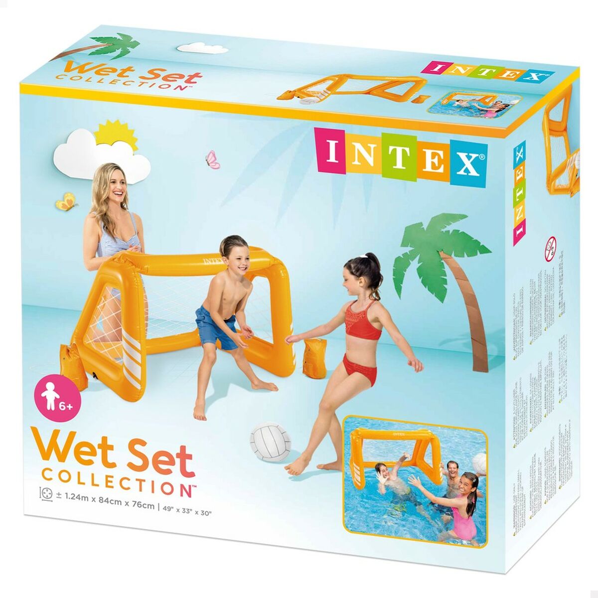 Uppblåsbart mål Intex Orange - 12
