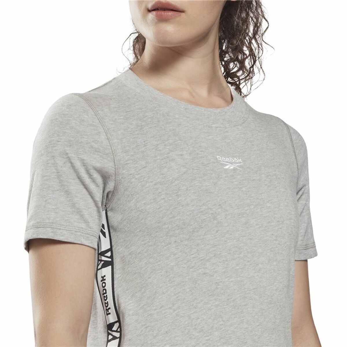 T-shirt med kortärm Dam Reebok Tape Pack Grå - 15