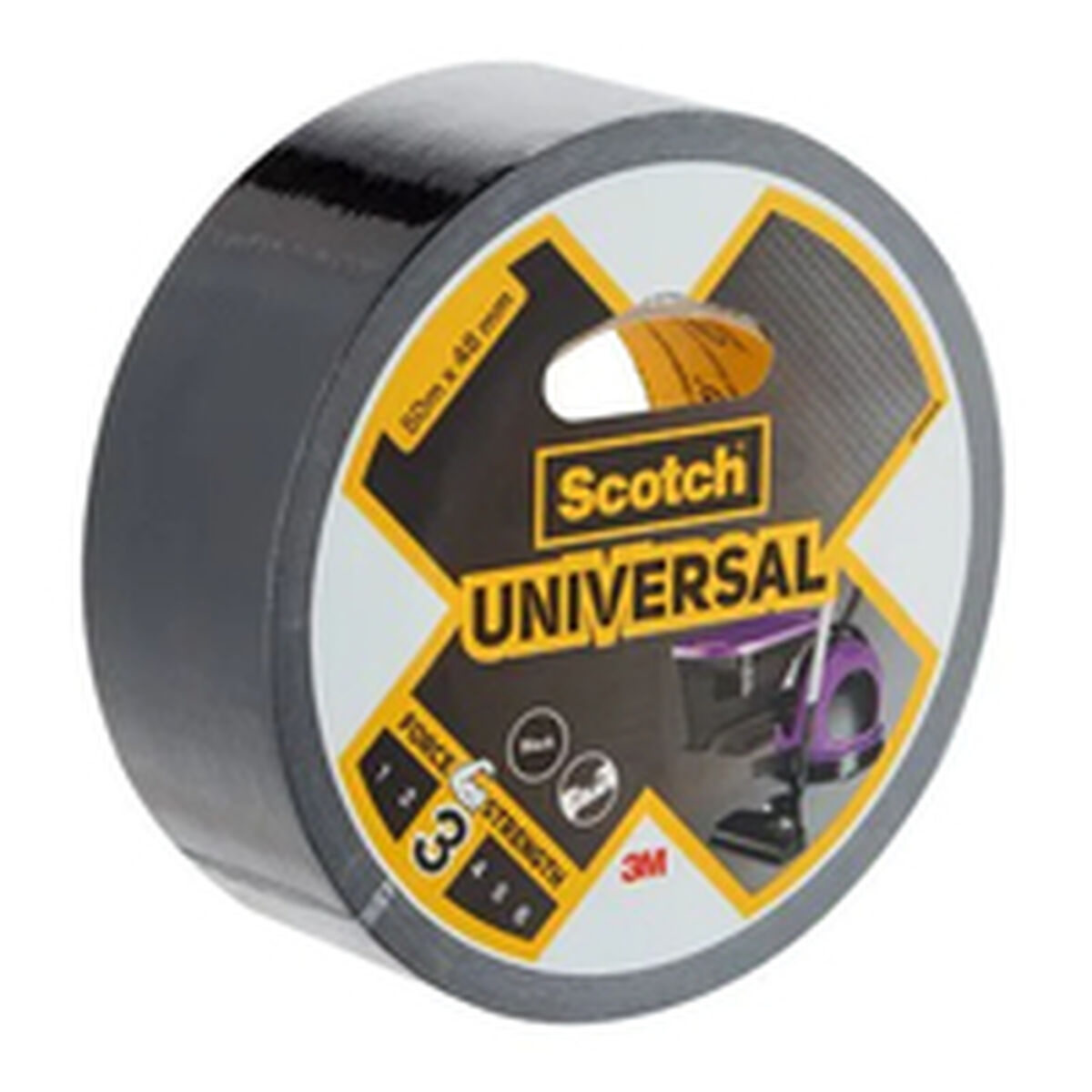 Silvertejp Scotch Svart 50 m x 48 mm (6 antal) - 3