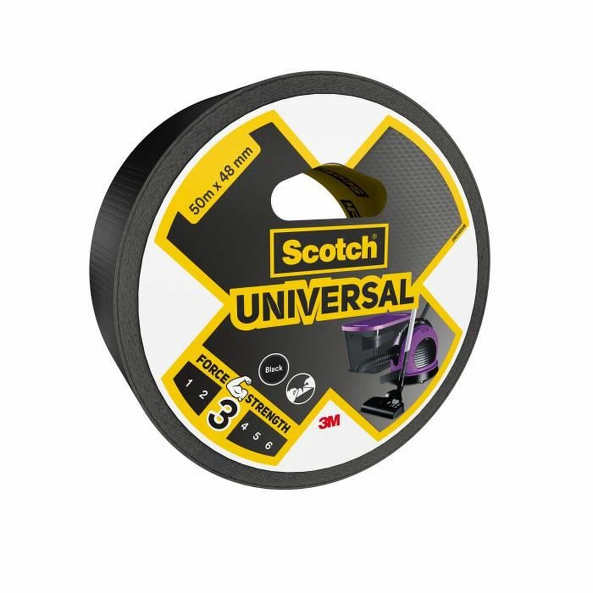 Silvertejp Scotch Svart 50 m x 48 mm (6 antal)