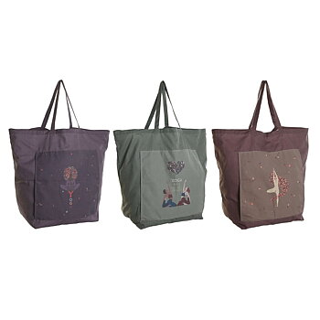 Tygväska DKD Home Decor Brun Grön Bordeaux Kanvas 68 x 30 x 55 cm (3 antal)