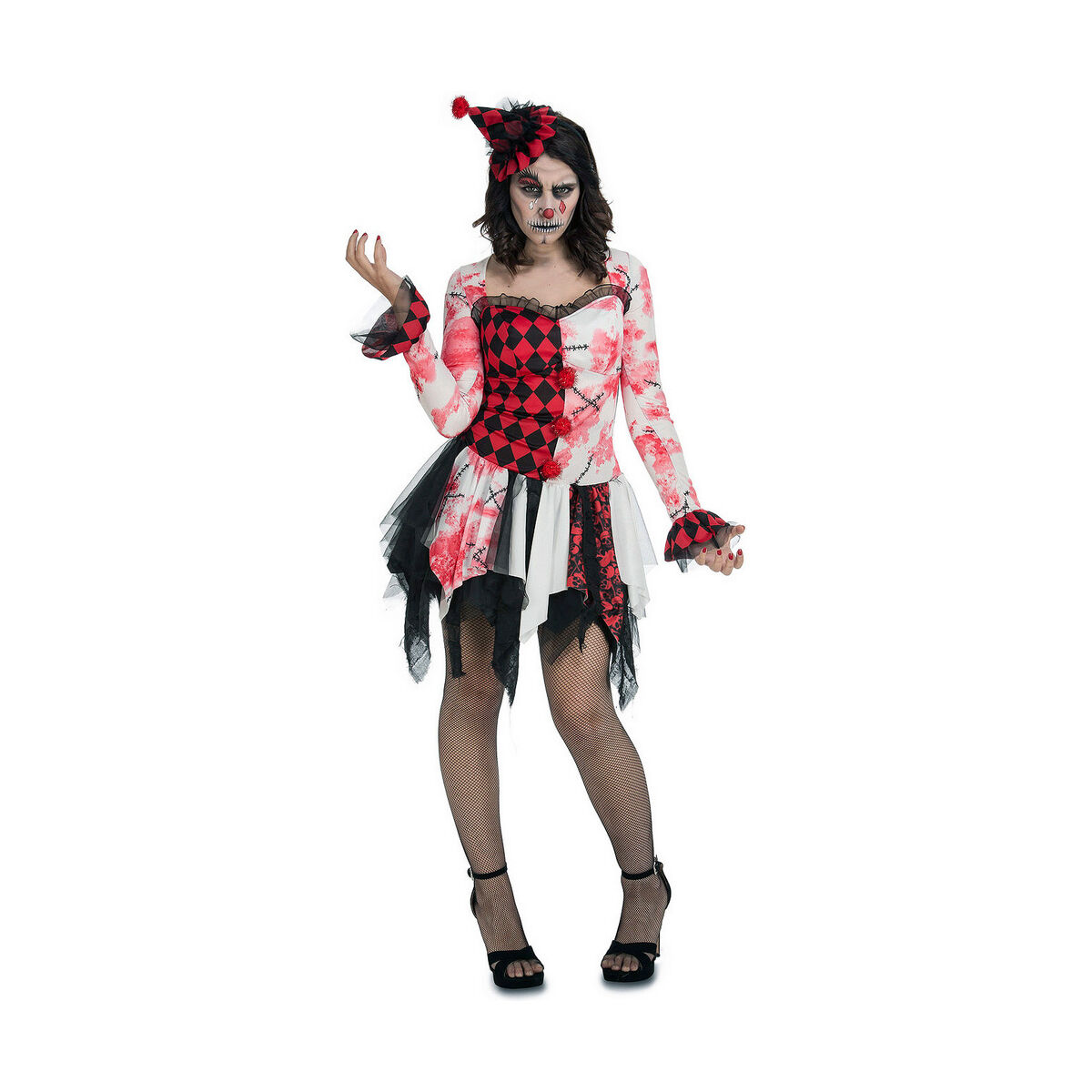 Maskeraddräkt vuxna My Other Me Olycksbringande kvinnlig clown (2 Delar)