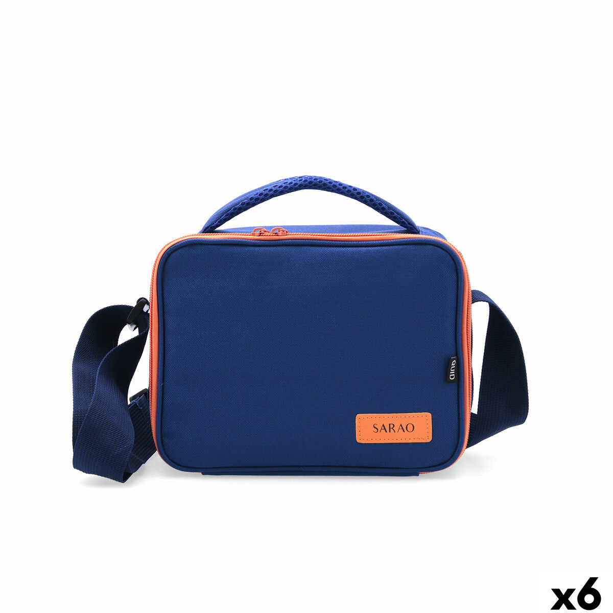 Återanvändbar matväska Quid Sarao Blå Textil BPA-fria 21 x 16 x 14 cm (6 antal)
