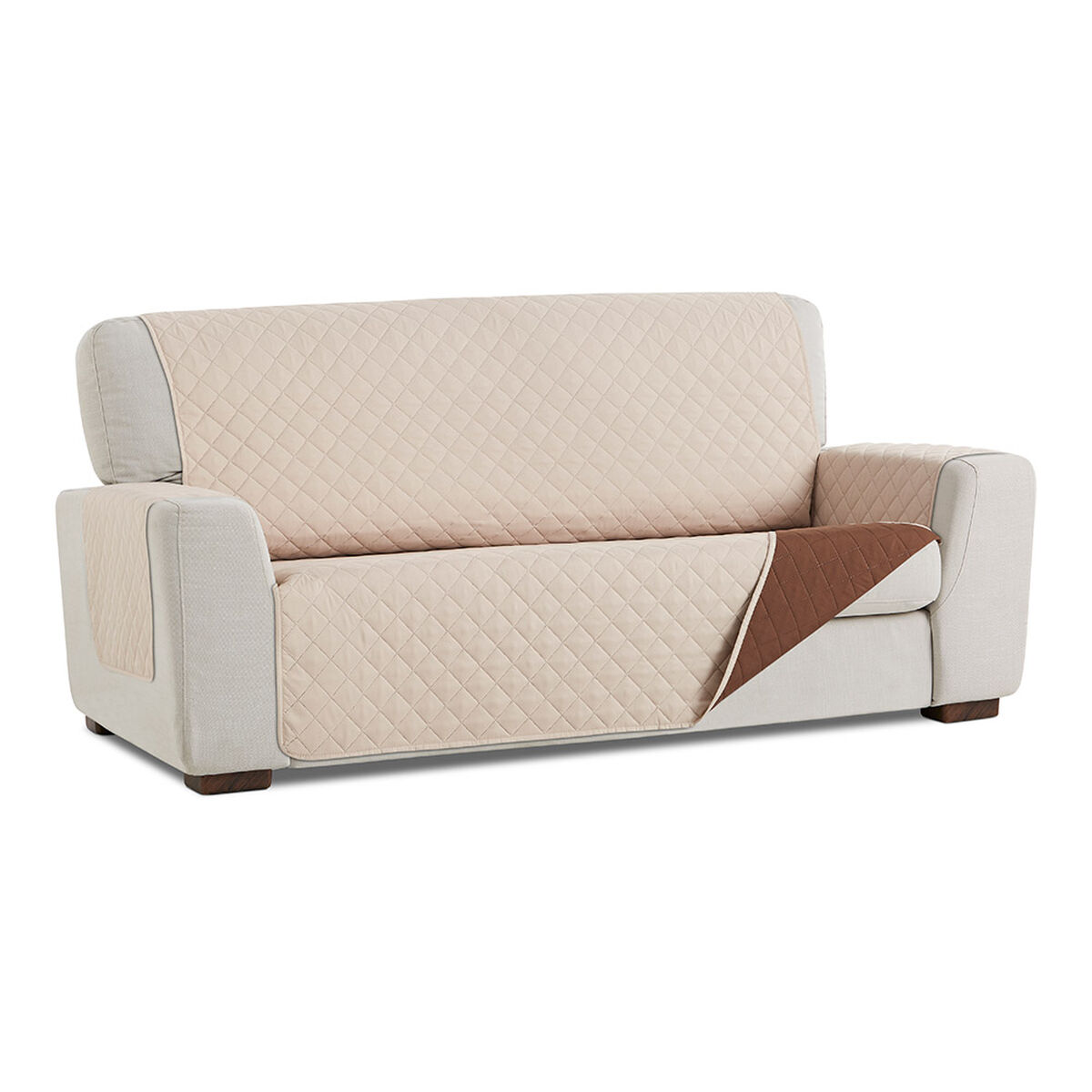 Sofföverdrag Belmarti Beige 3 platser 160 x 200 cm - 2