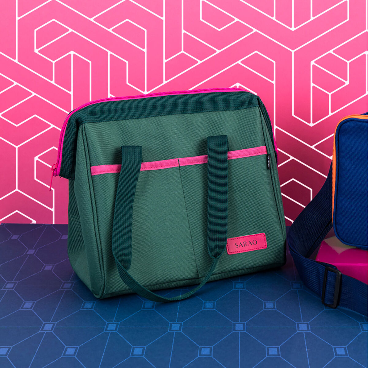 Återanvändbar matväska Quid Sarao Grön Textil BPA-fria 24 x 23 x 16 cm (6 antal) - 3