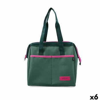 Återanvändbar matväska Quid Sarao Grön Textil BPA-fria 24 x 23 x 16 cm (6 antal)