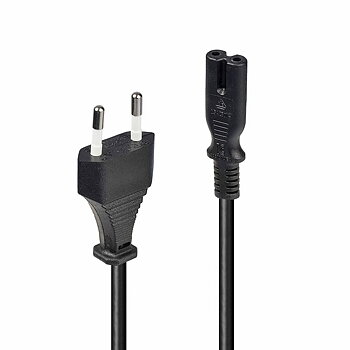 Elkabel C7 Euro LINDY 3 m Svart