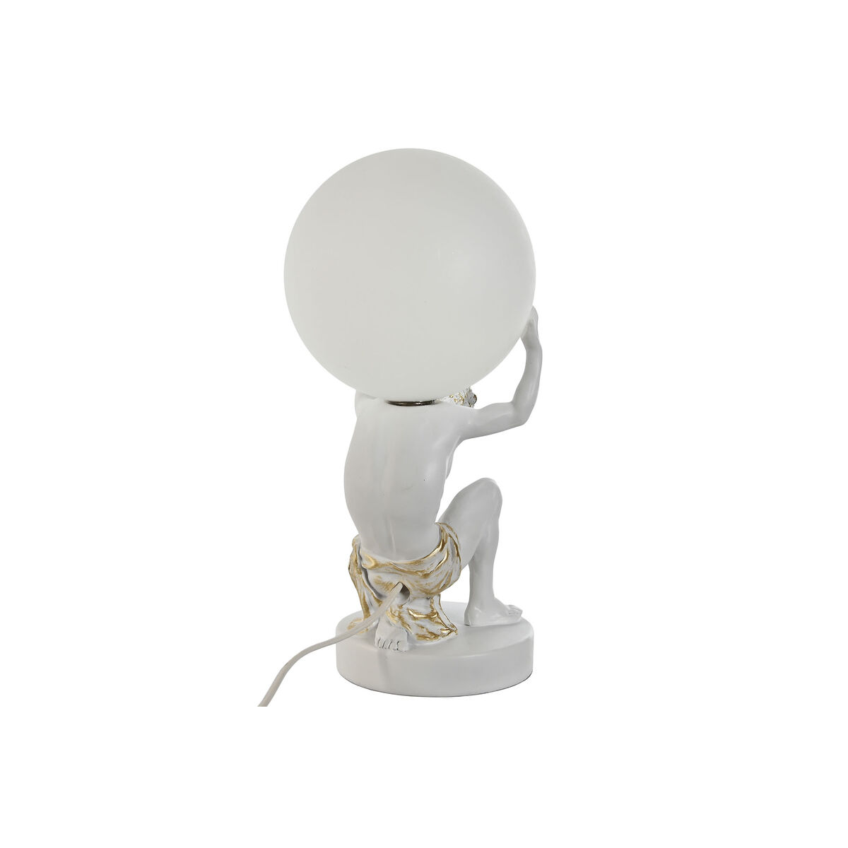 Bordslampa Home ESPRIT Vit Gyllene Harts Plast 220 V 14 x 14 x 32 cm - 4