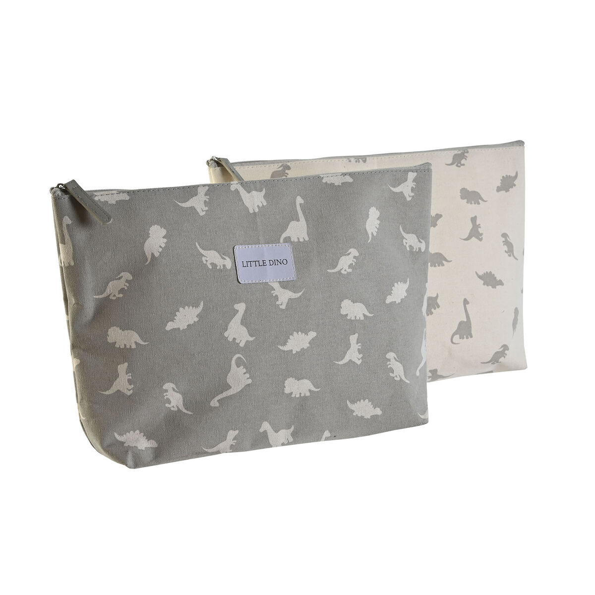 Resenecessär DKD Home Decor Vit Grå Bomull 33 x 8 x 21 cm (2 antal) - 2