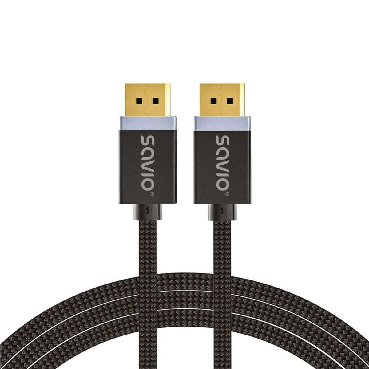 DisplayPort Kabel Savio CL-165 Svart 1 m