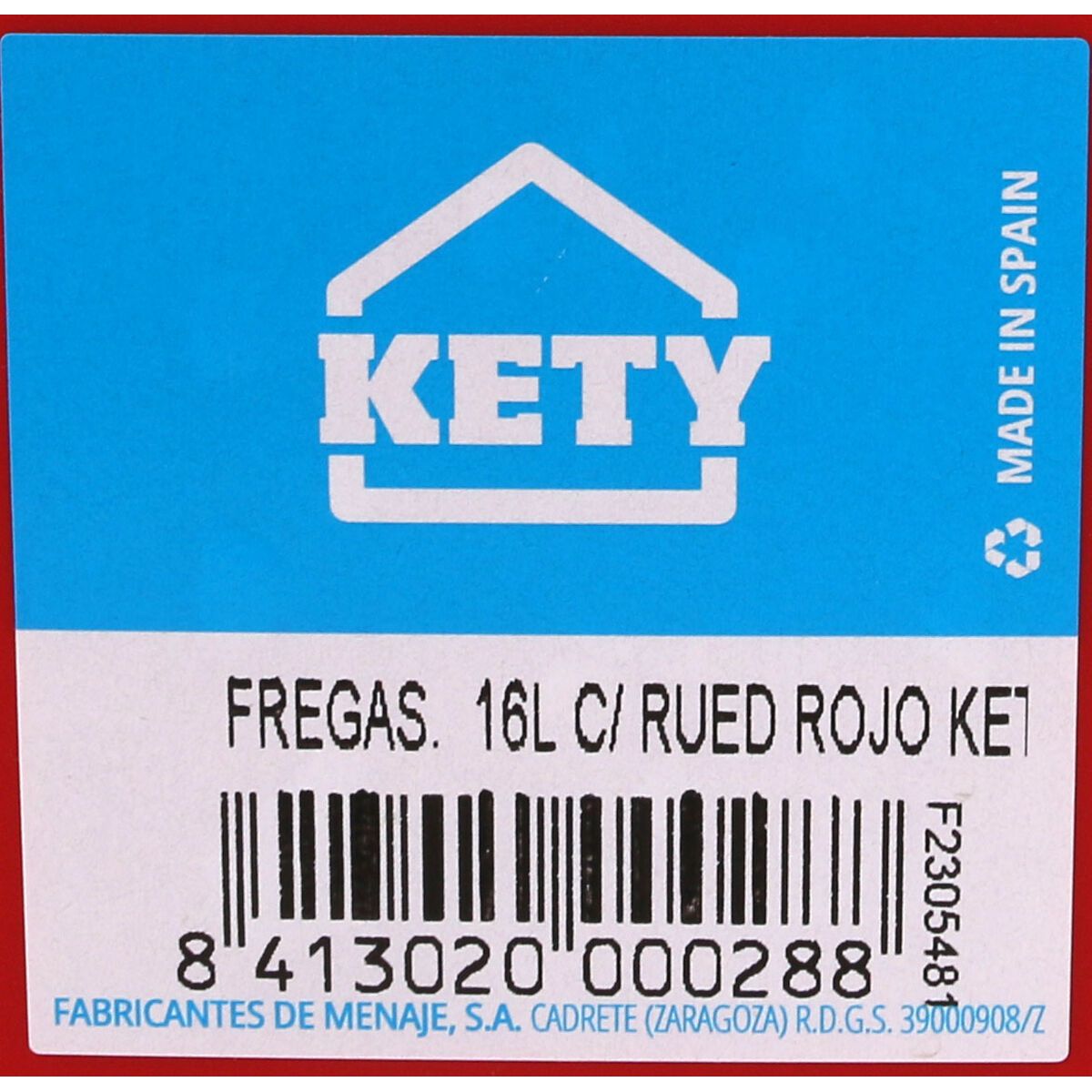 Hink 16 L Röd (6 antal) - 5