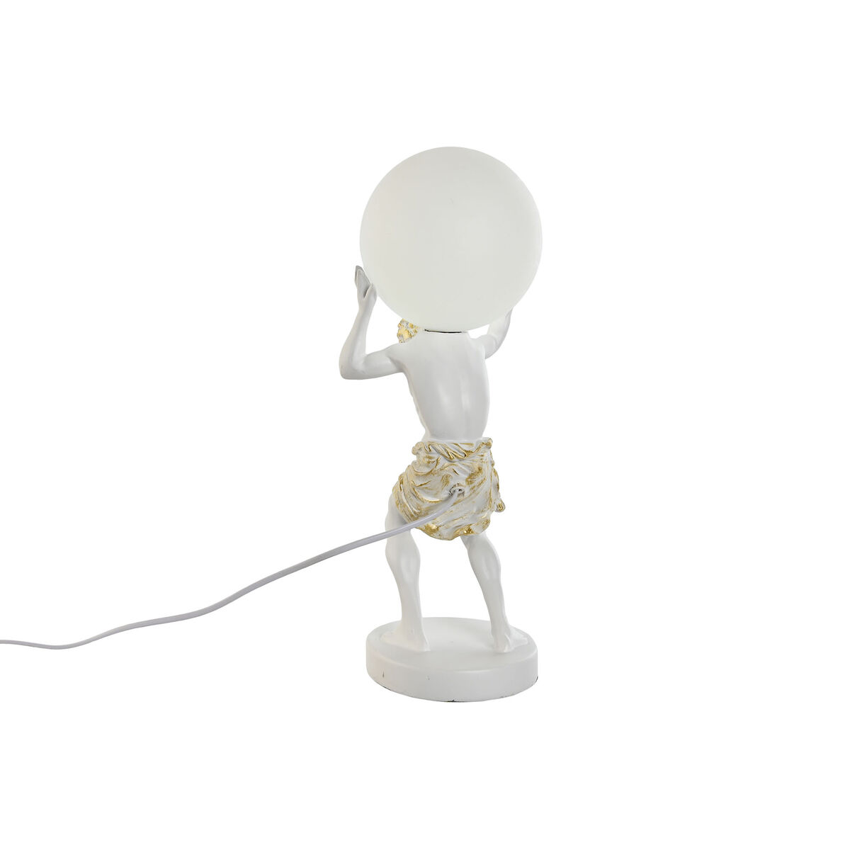 Bordslampa Home ESPRIT Vit Gyllene Harts Plast 220 V 18 x 17 x 44 cm - 4