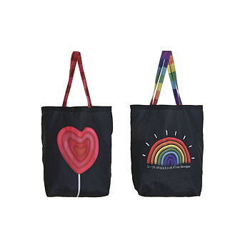 Tygväska DKD Home Decor Svart Polyester Nylon 43 x 15 x 40 cm (2 antal)