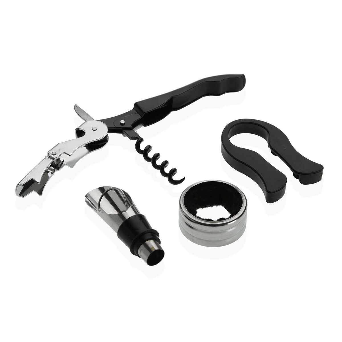 Set med Vintillbehör Versa Stål Konstläder - 2