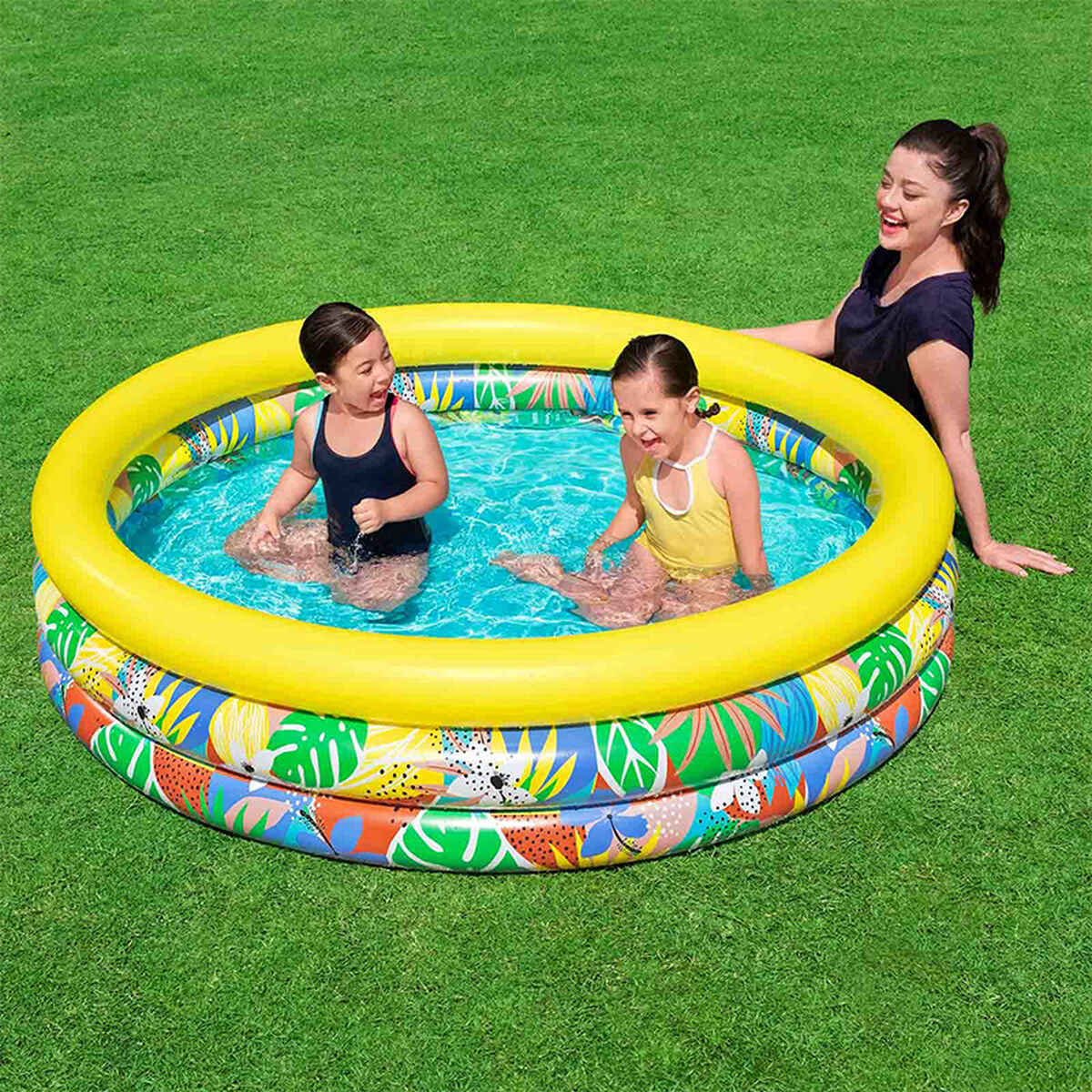 Uppblåsbar plaskpool för barn Bestway 168 x 38 cm - 3