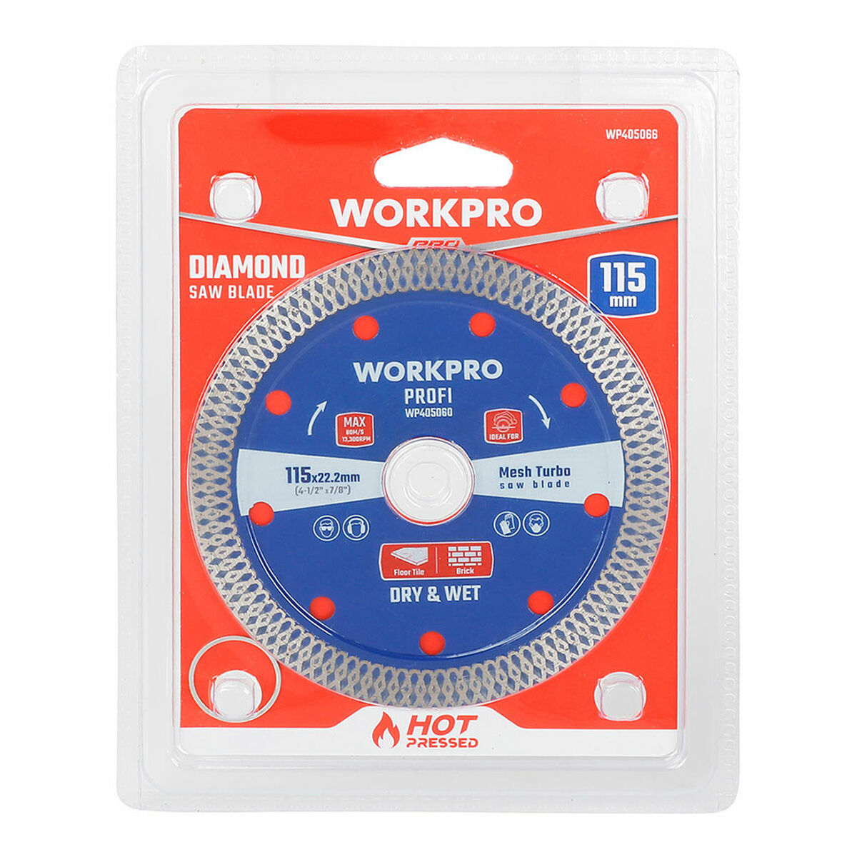 Diamantskiva Workpro Ø125 x 22,2 mm - 2
