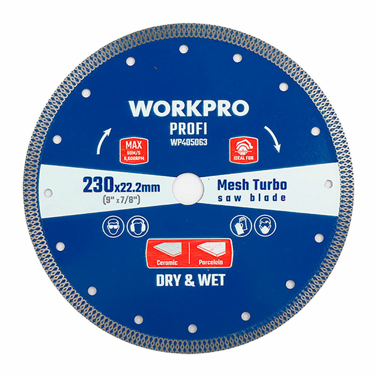 Diamantskiva Workpro Ø125 x 22,2 mm