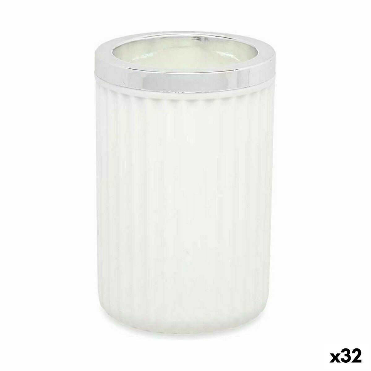 Tandborsthållare Vit Plast 7,5 x 11,5 x 7,5 cm (32 antal)