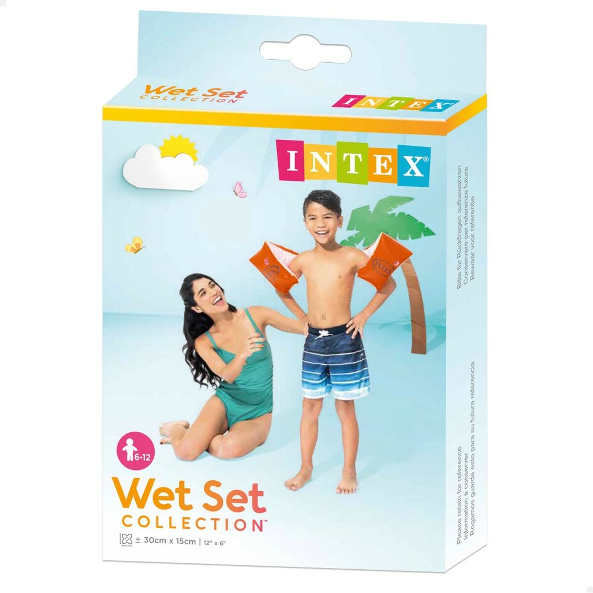Ärmar Intex Neon Röd 30 x 15 cm (36 antal) - 12