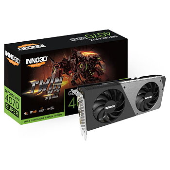Grafikkort INNO3D N407S2-126X-186162N RTX 4070 SUPER 12 GB GDDR6X