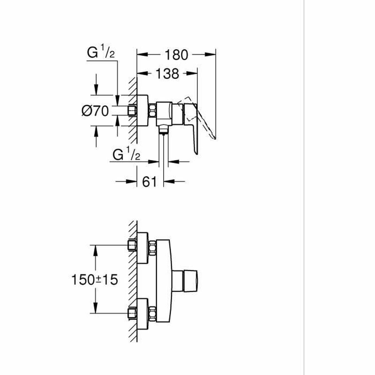 Duschblandare Grohe Start Svart matt Metall Mässing - 3
