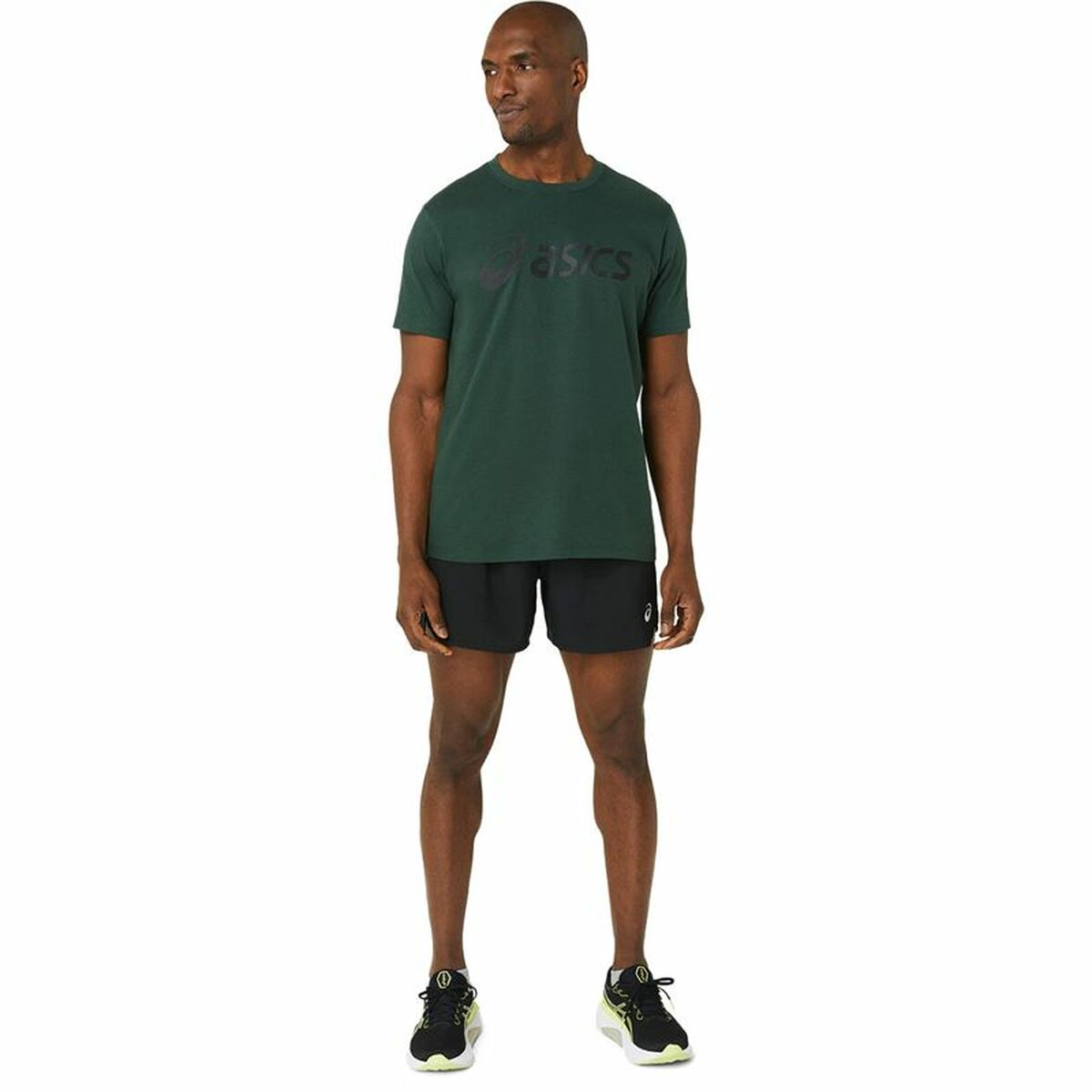T-shirt med kortärm Herr Asics Big Logo Mörkgrön - 4