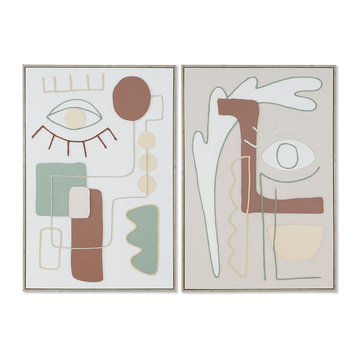 Tavla Home ESPRIT Abstrakt Urban 62,5 x 3 x 92,5 cm (2 antal)