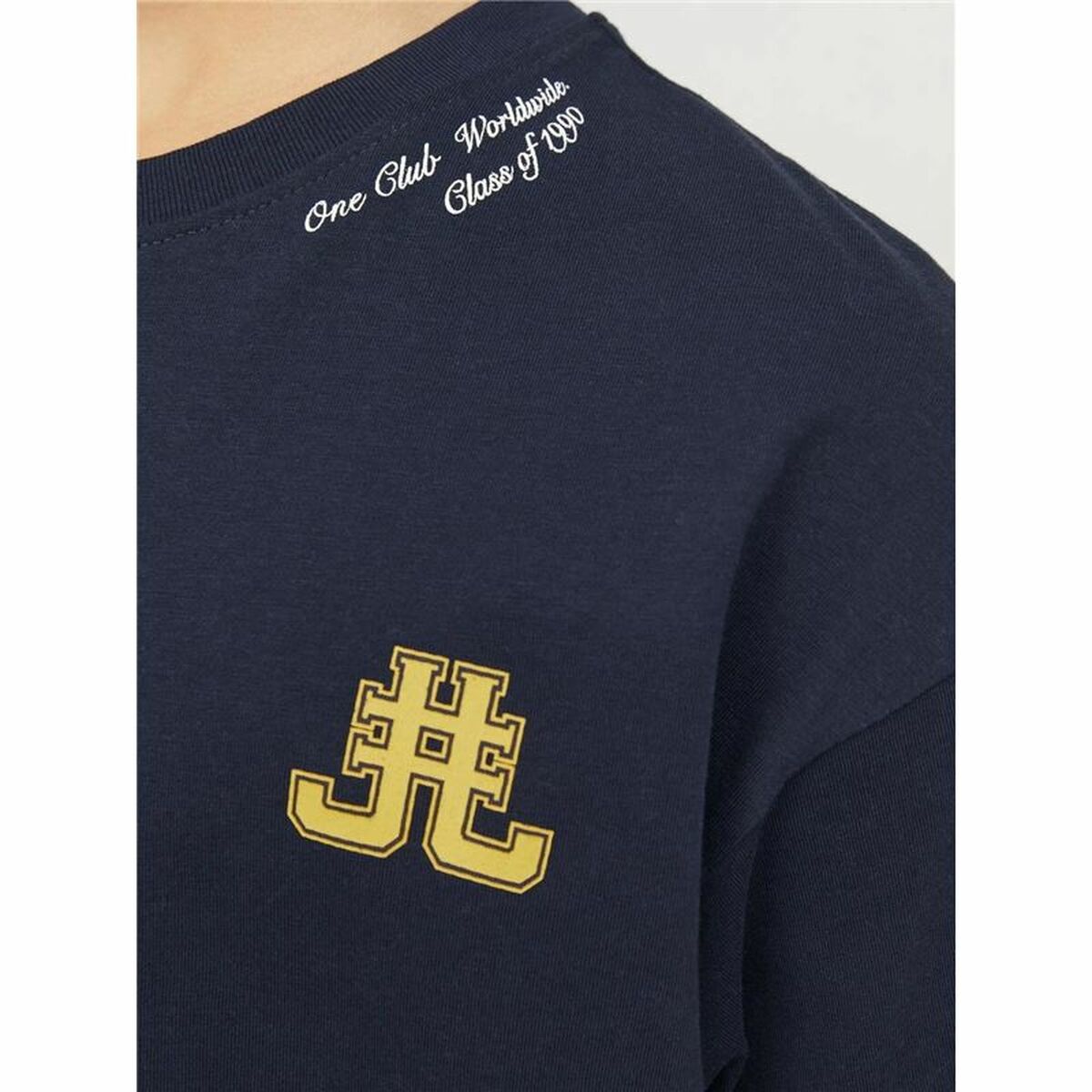 Barn T-shirt med kortärm Jack & Jones Jorcole Back Print Marinblå - 4
