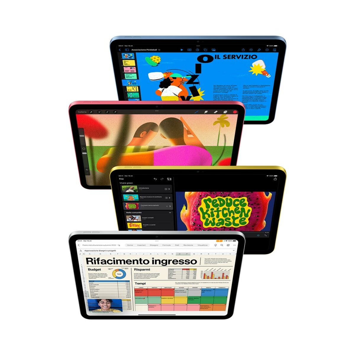Läsplatta Apple iPad 10,9" A14 64 GB Blå - 3