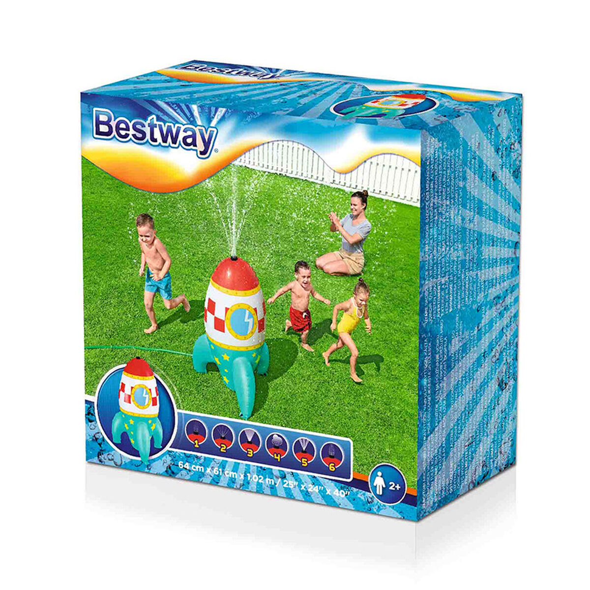 Bestway Uppblåsbar Rymdspridare 64x61x102 cm +2 År Trädgård 52572 - 3