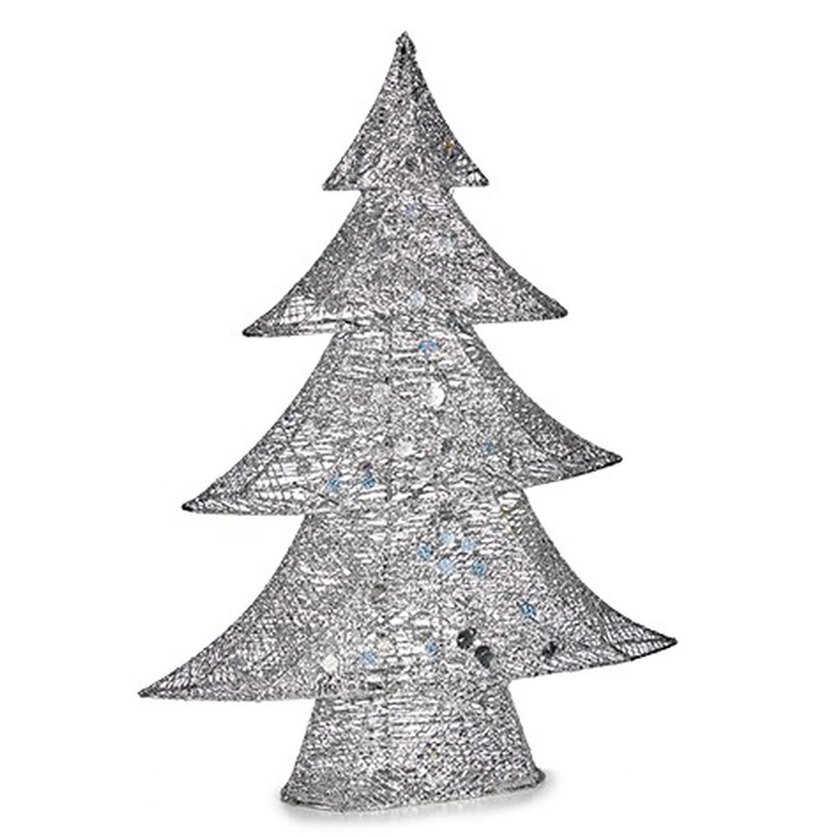 Julgran Krist+ Silvrig Silver Metall Julgran 12 x 59,5 x 48,5 cm (3 antal) - 2