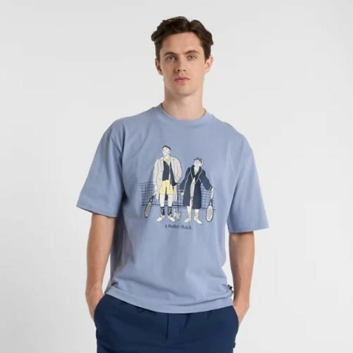 T-shirt med kortärm Herr New Balance Perfect Match Tennis T Shirt MT51412 DUS Blå - 2