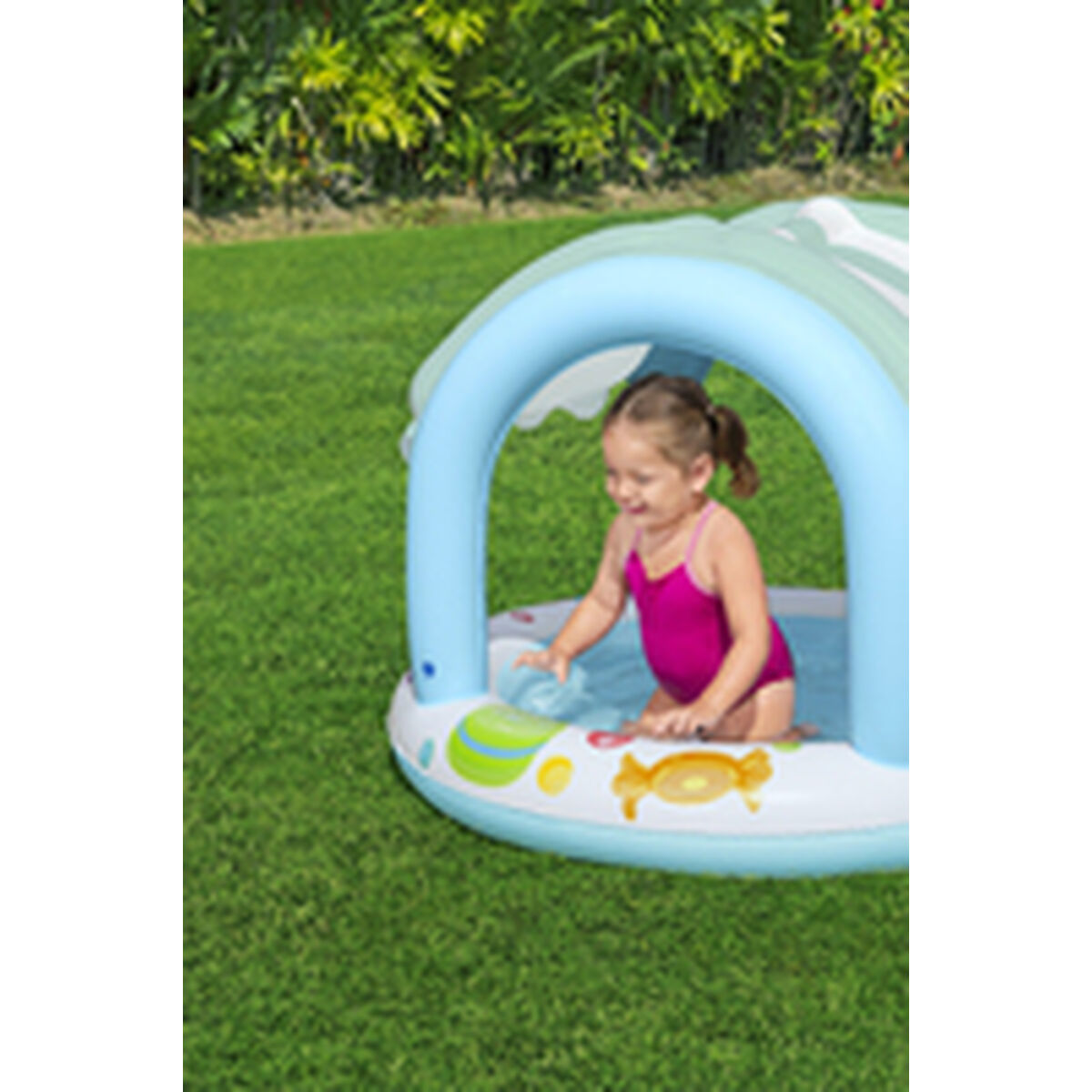 Bestway Uppblåsbar Barnpool Glasskiosk Ring 104x84 cm +2 År Trädgård 52638 - 4