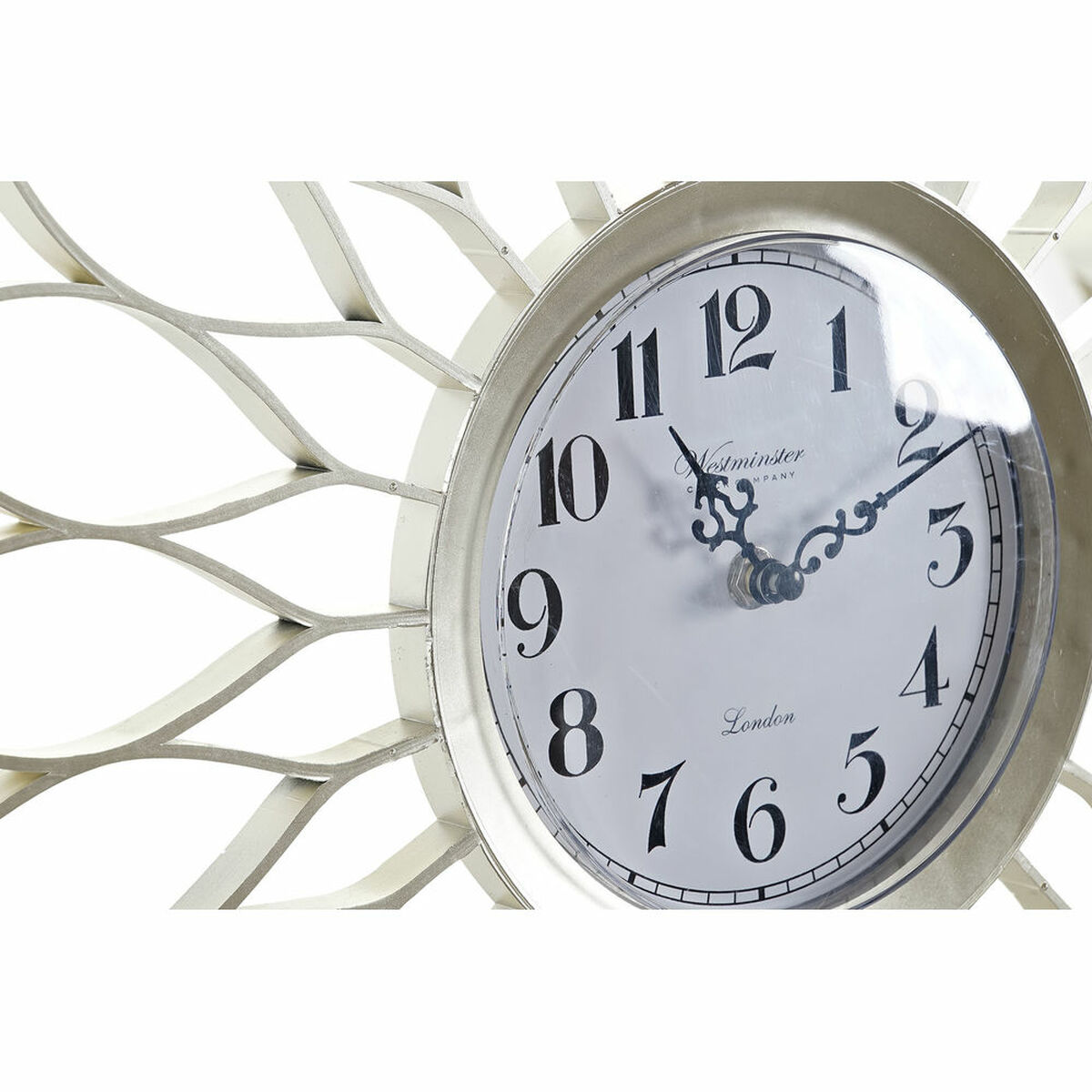 Väggklocka DKD Home Decor Champagne Silvrig polypropen Speglar 50 x 4 x 50 cm 5 Delar (2 antal) - 2