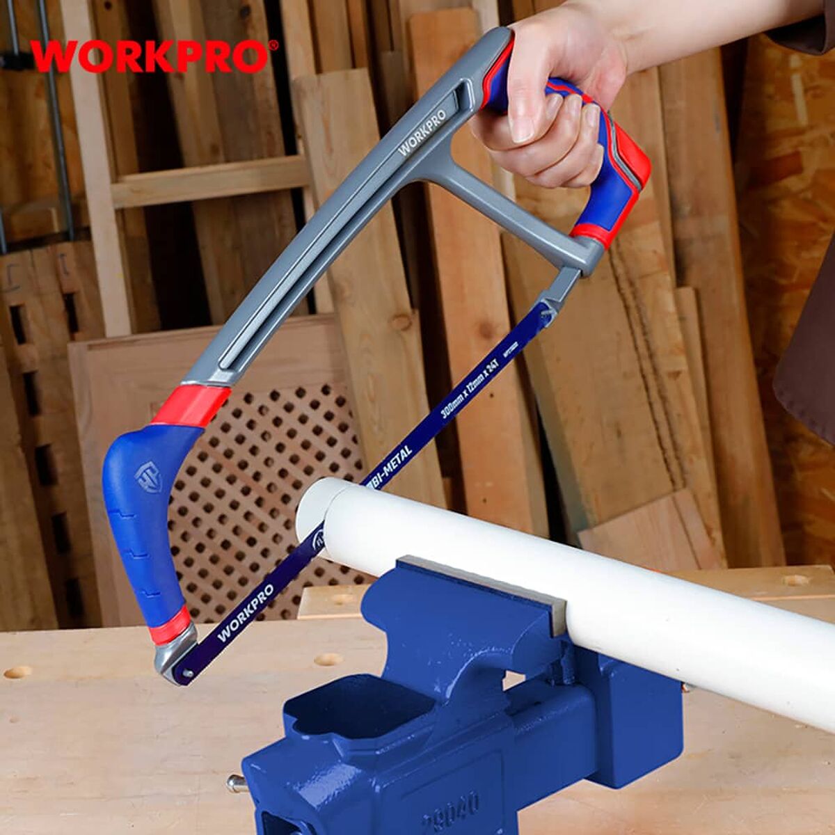 Bågsåg Workpro Aluminium 38 cm 30 cm - 2