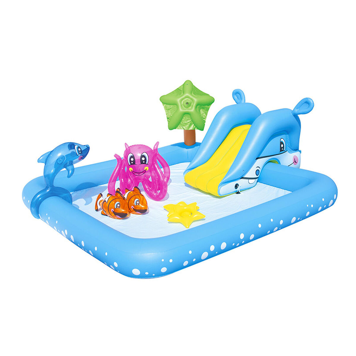 Bestway Uppblåsbar Pool Lekpark Akvarium 239x206x86 cm +2 År Trädgård 53052 - 2