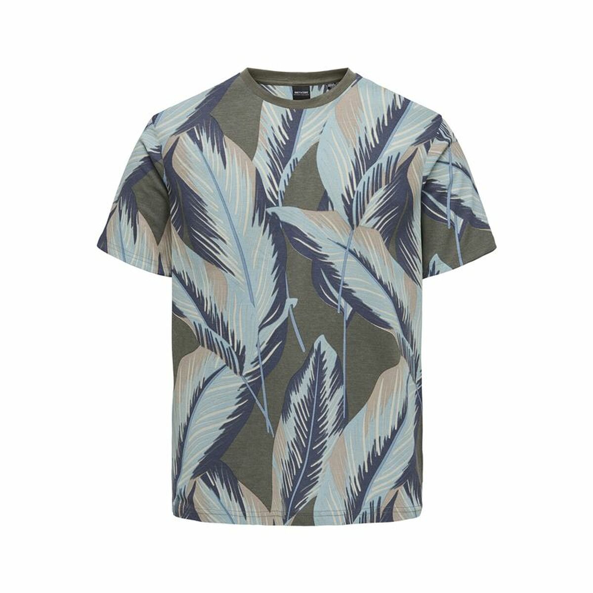 T-shirt med kortärm Herr Only & Sons Onskobe Reg Banana Leaf Oliv