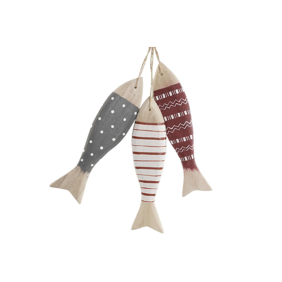 Hängdekoration Home ESPRIT Blå Röd Multicolour Fiskar 5 x 2 x 20 cm (2 antal) - 4