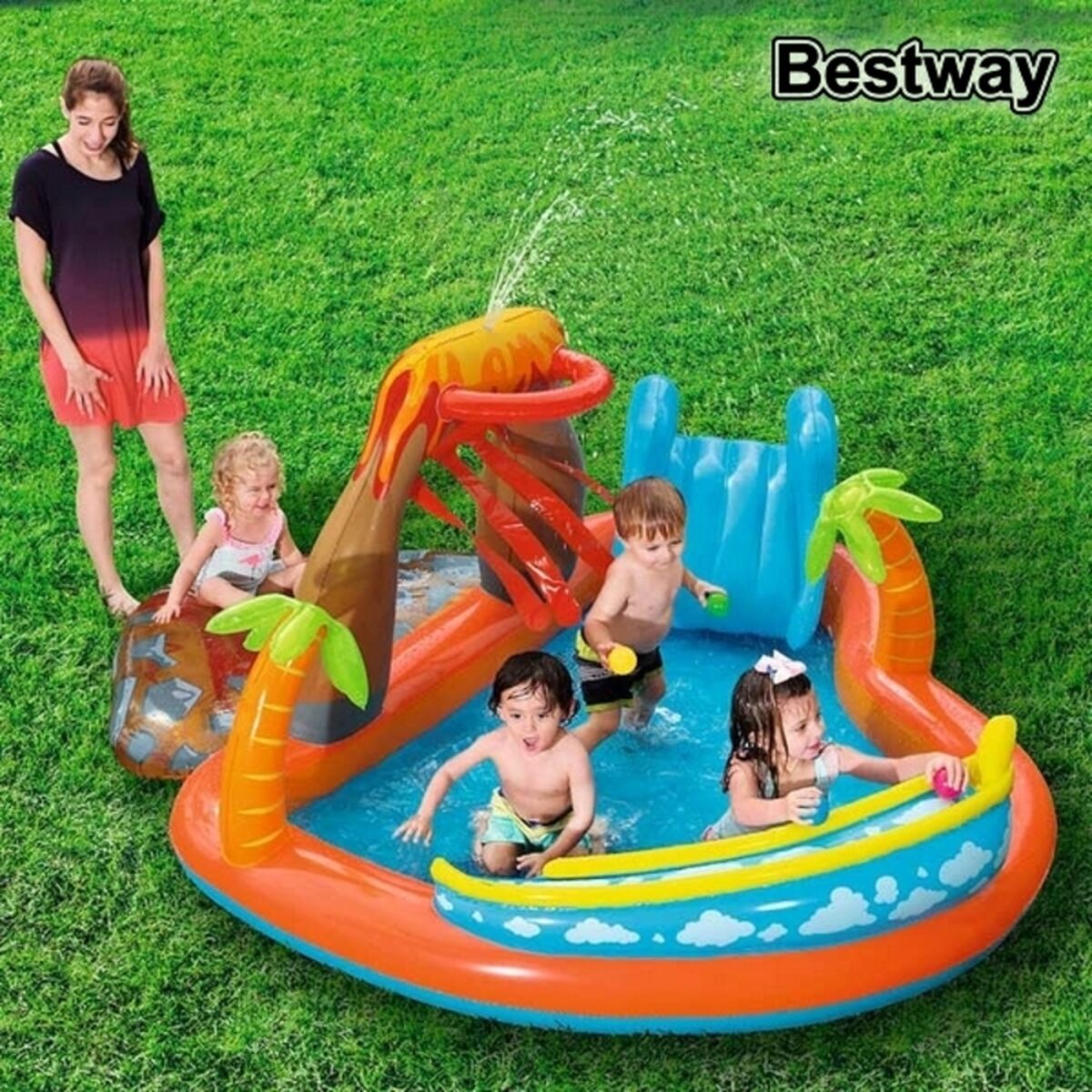 Upplåsbar bassäng C/C. PISCINA 2.65X2.65X1.04M HINCHABLE Bestway Multicolour 265 x 265 x 104 cm