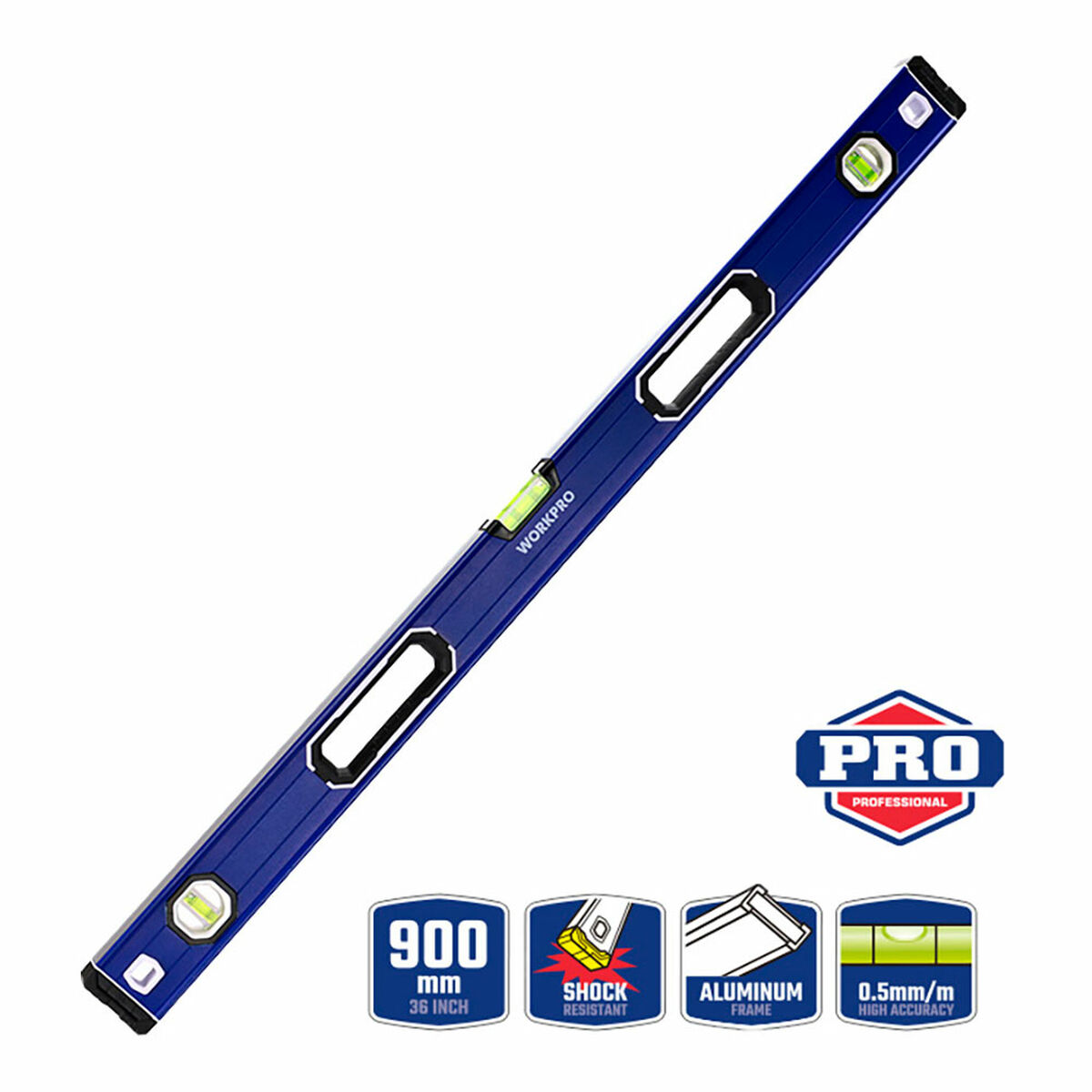 Vattenpass Workpro Aluminium 90 cm