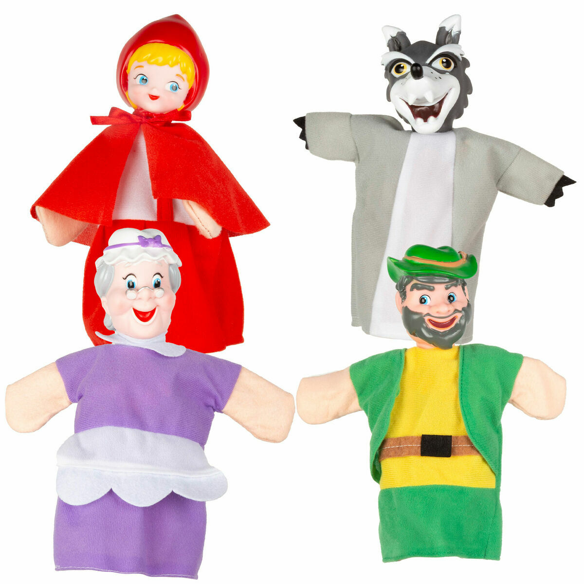 Marionett i plysch Colorbaby Rödluvan