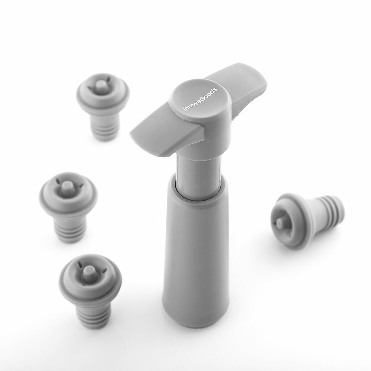 Vakumpump och vinkorkar Winuum InnovaGoods (4 kåpor) - 4