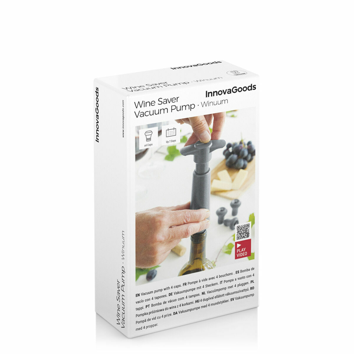 Vakumpump och vinkorkar Winuum InnovaGoods (4 kåpor) - 3