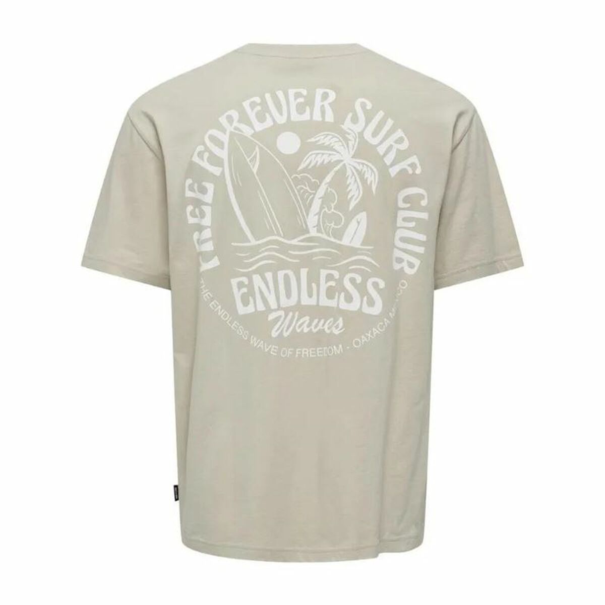 T-shirt med kortärm Herr Only & Sons Onskylan Rlx Icon Varmvit - 2