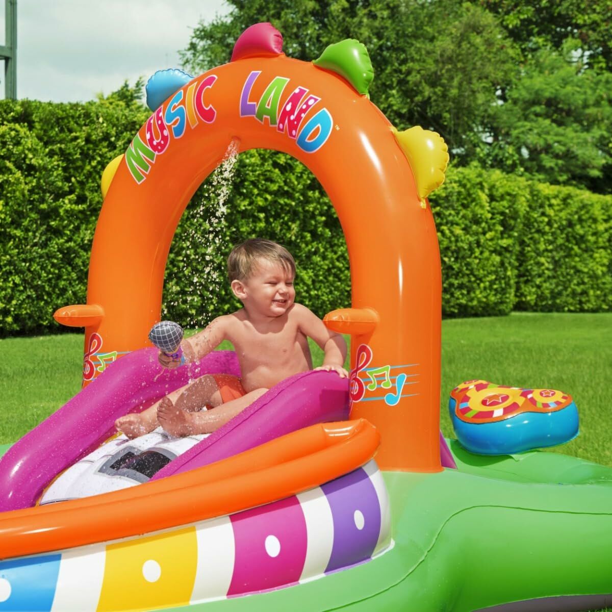 Bestway Lekbassäng Uppblåsbar Musikalisk Lekpark 295x190x137 cm +2 Års Trädgård 53117 - 8