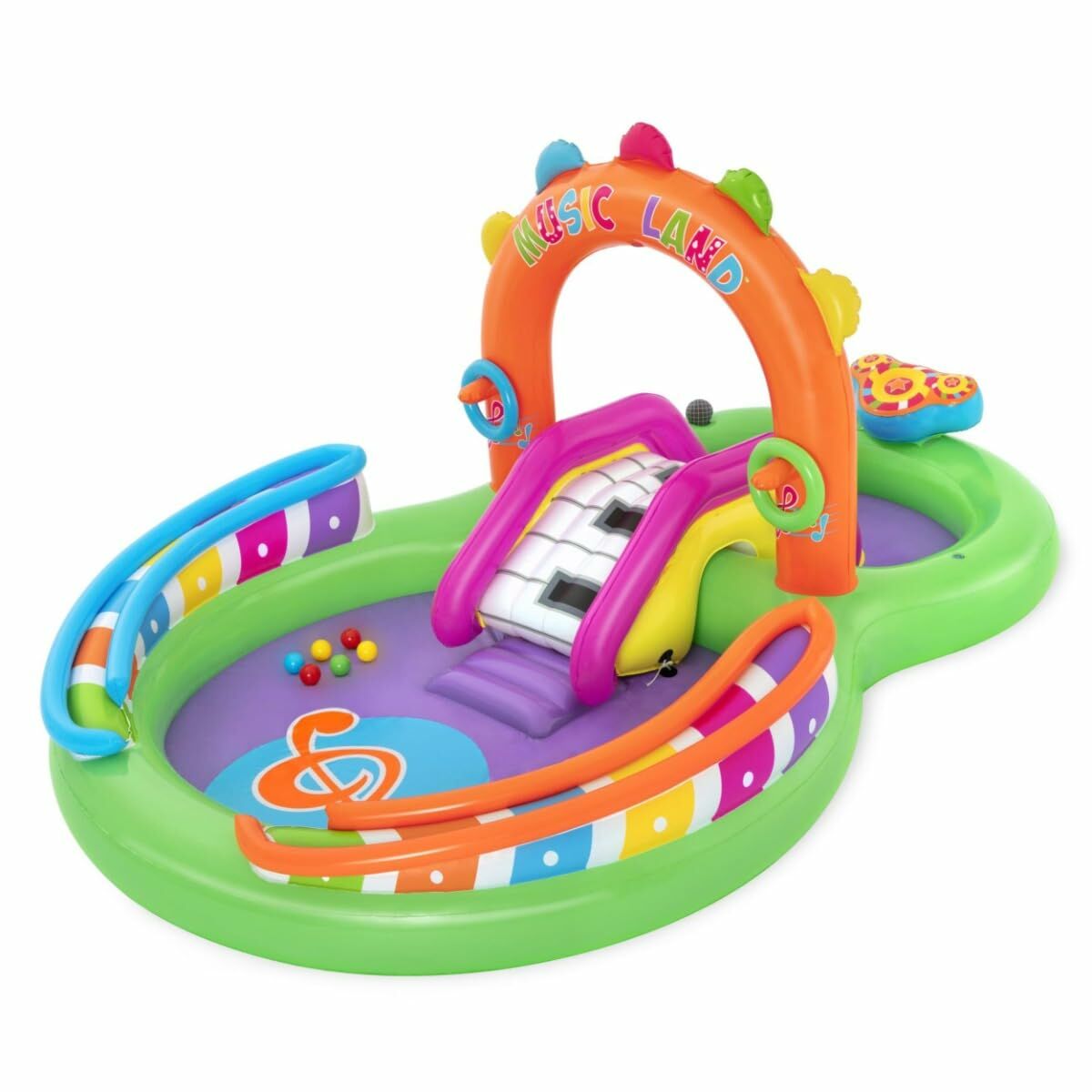 Bestway Lekbassäng Uppblåsbar Musikalisk Lekpark 295x190x137 cm +2 Års Trädgård 53117 - 4