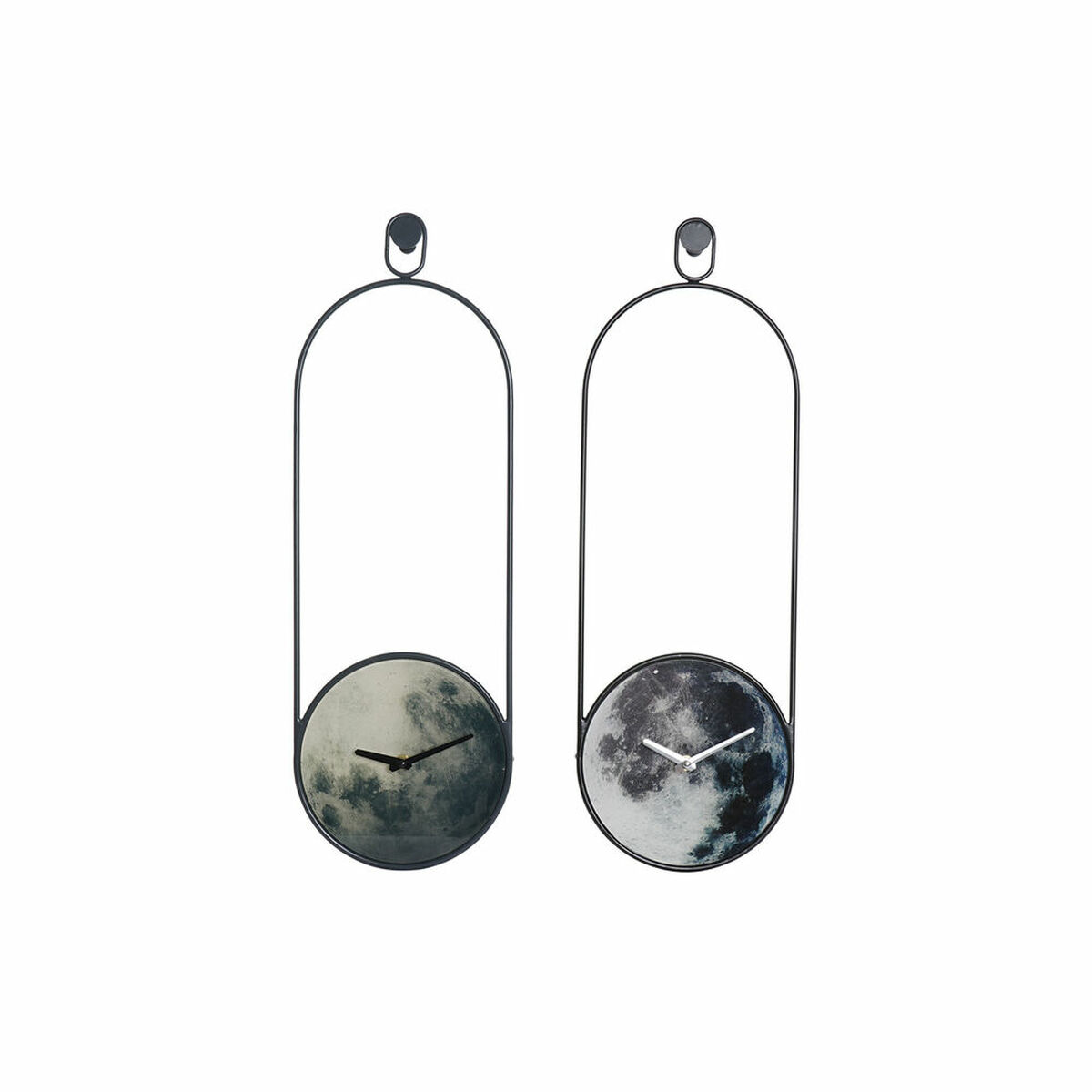 Väggklocka DKD Home Decor Glas Grå Järn (20 x 4.5 x 60 cm) (2 pcs)