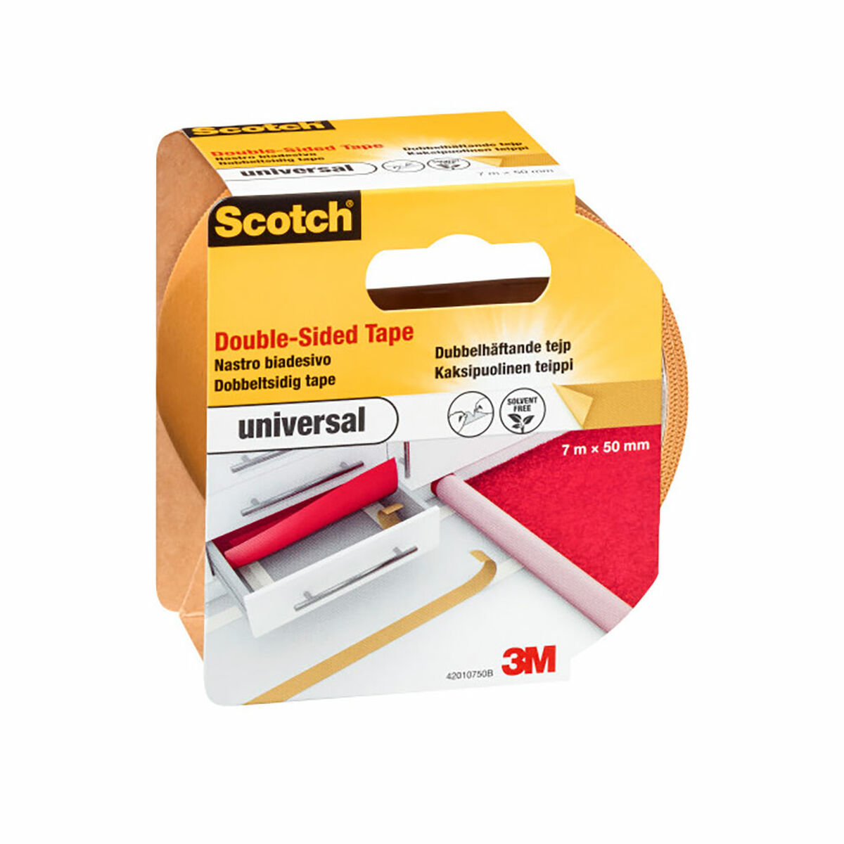 Dubbelsidig Tejp Scotch Vit 7 m x 50 mm