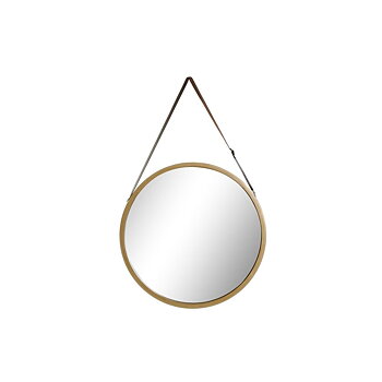 Väggspegel DKD Home Decor 45 x 1,5 x 69 cm Scandi Glas Naturell Brun Bambu